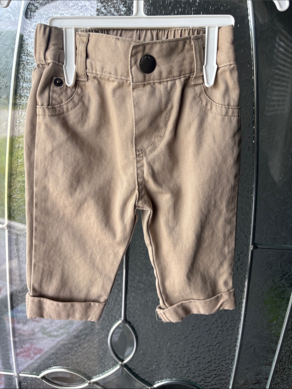 Baby 0-3mo Cherokee Khaki Pull-On Casual Pants